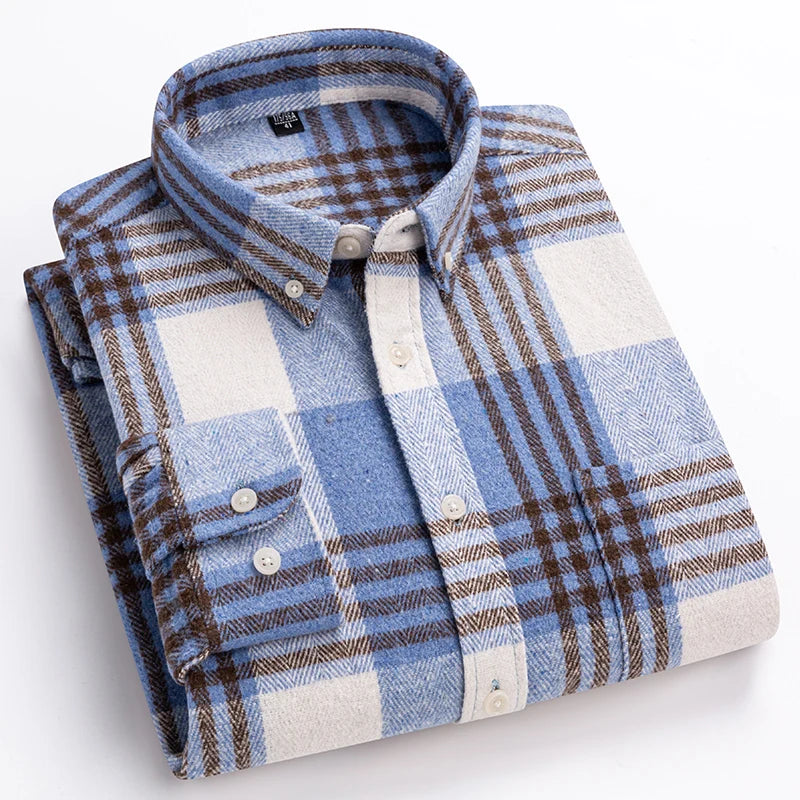 Alex | Classic Plaid Button-Up Shirt for Men