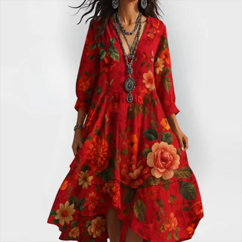 Delilah™ | Flowing Floral Midi Dress