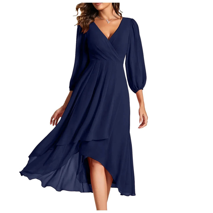 Kristina™ | Graceful Ruched High-Low Dress