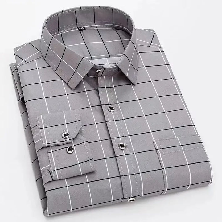 Ian | Classic Striped & Checkered Long Sleeve Shirt
