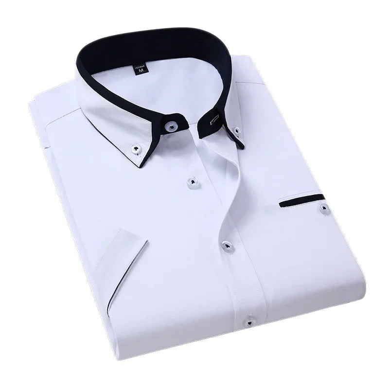Shawn | Contrast Collar Modern Long Sleeve Shirt