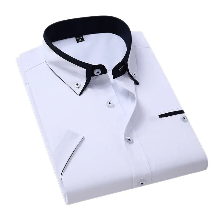 Shawn | Contrast Collar Modern Long Sleeve Shirt