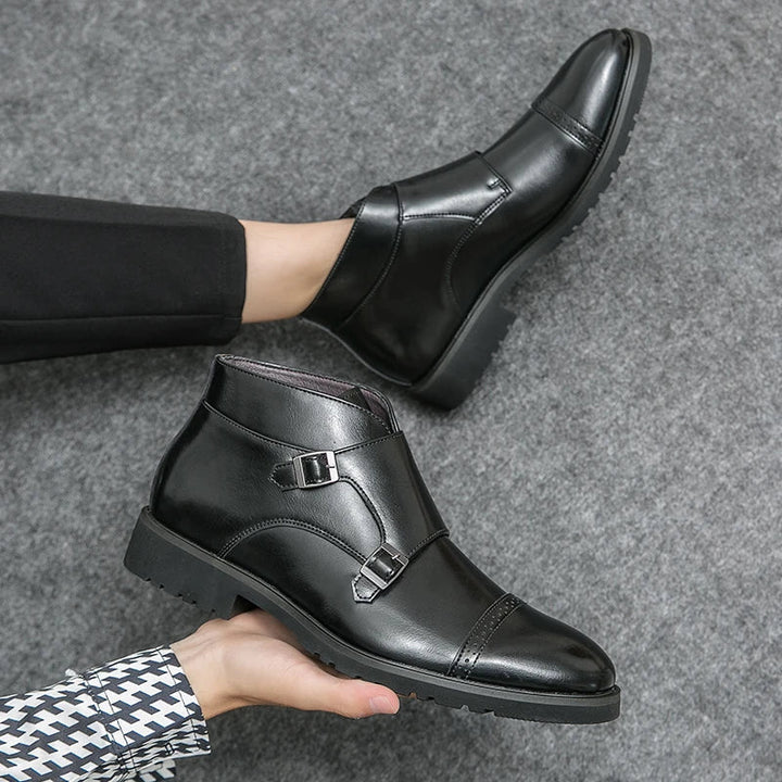 Mattias™ | Buckle Leather Boots