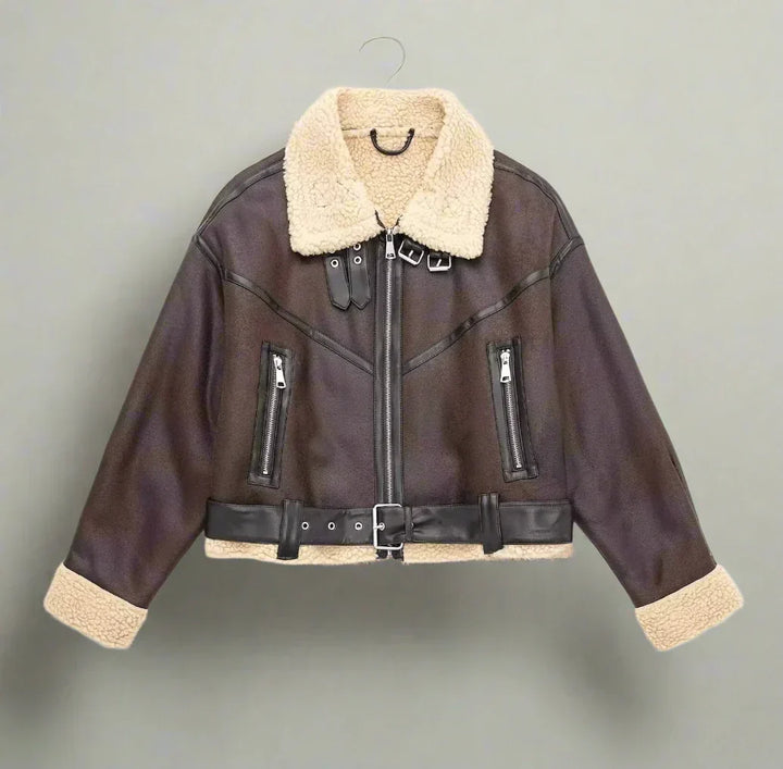 Clara | Shearling Belted Jacket