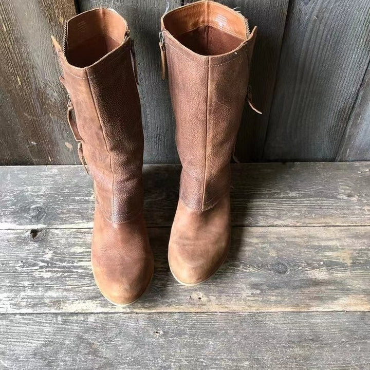 Lucia | Mid-Calf Zip Boots