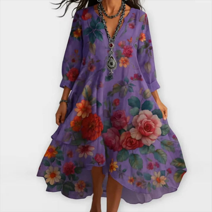 Delilah™ | Flowing Floral Midi Dress