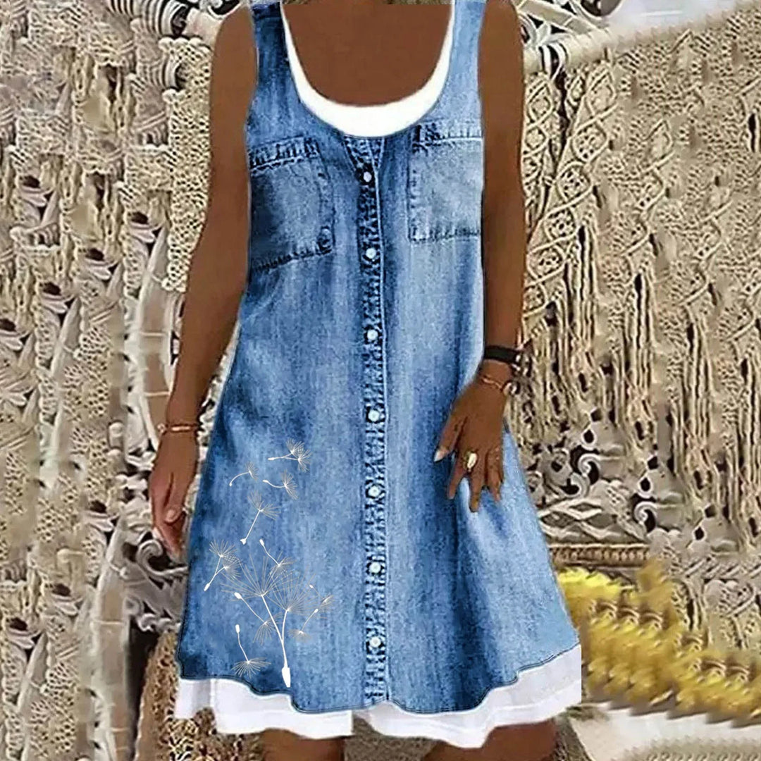 Olivia™ | Soft & Elegant Denim Dress