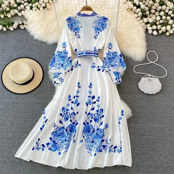 Eliana™ | Royal Bloom Maxi Dress