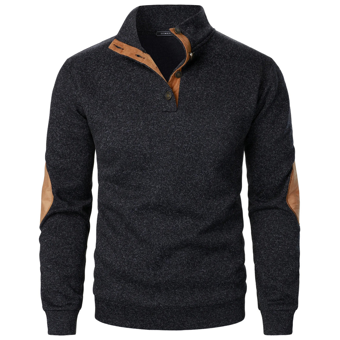Richard | Quarter-Button Pullover Sweatshirt