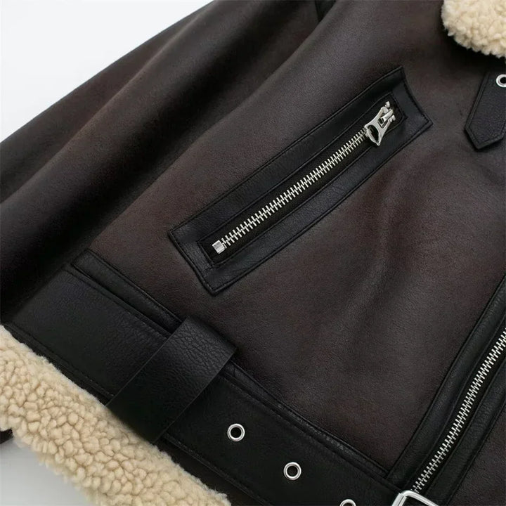 Clara | Shearling Belted Jacket
