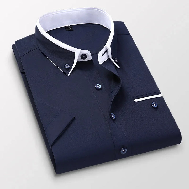 Shawn | Contrast Collar Modern Long Sleeve Shirt