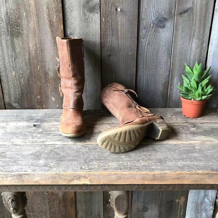 Lucia | Mid-Calf Zip Boots