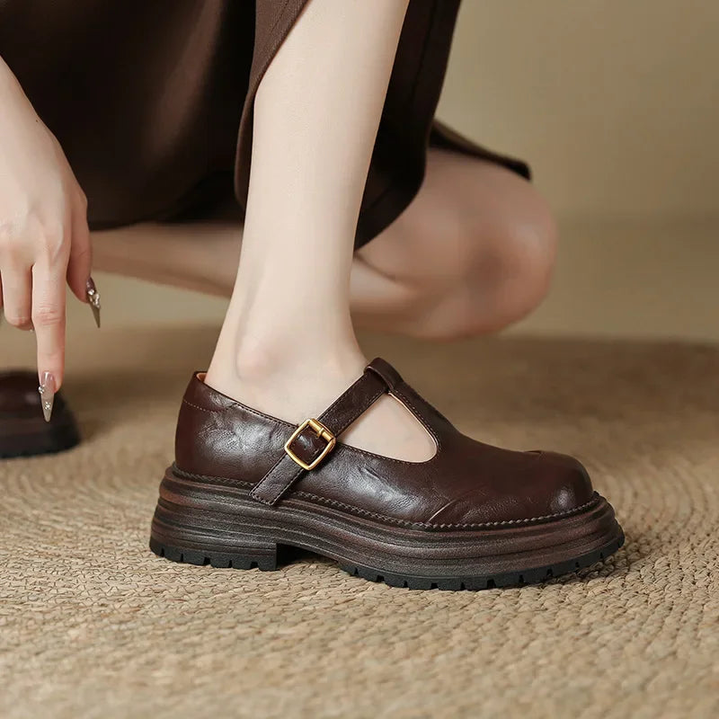 Giselle | Chunky T-Bar Buckle Shoes