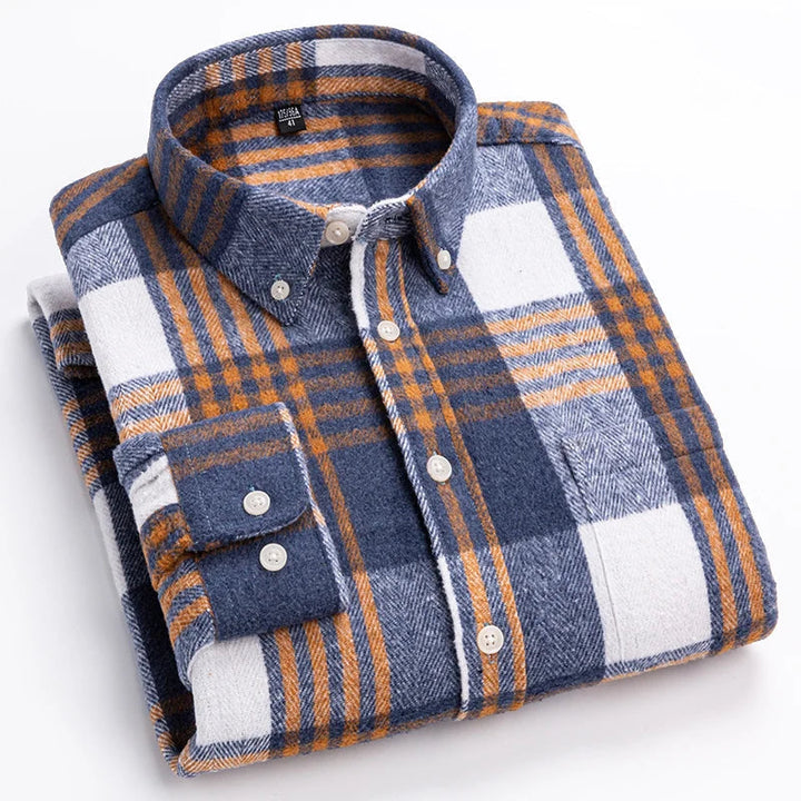 Alex | Classic Plaid Button-Up Shirt for Men