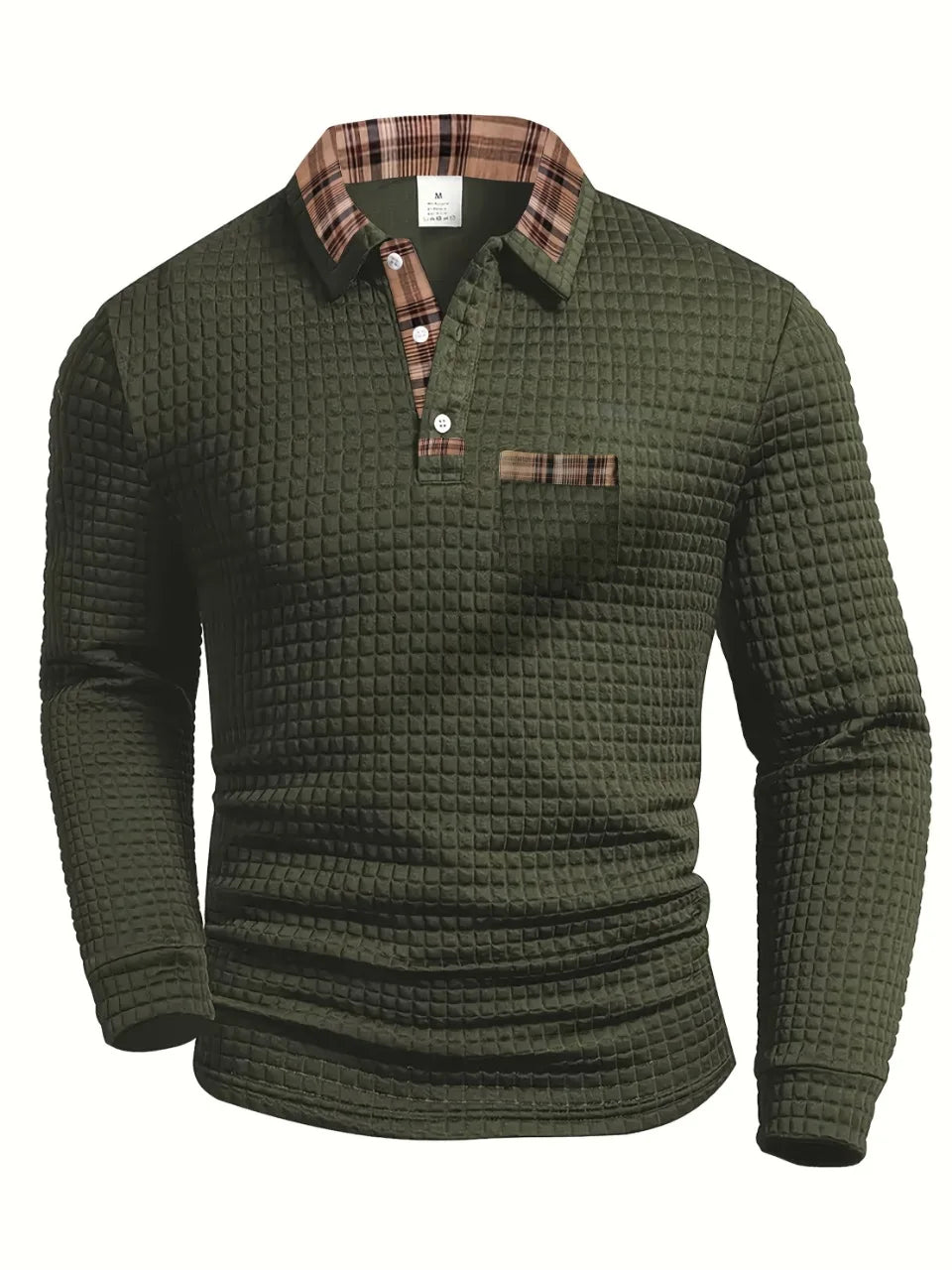 Elliot | Casual Contrast Collar Long Sleeve Shirt