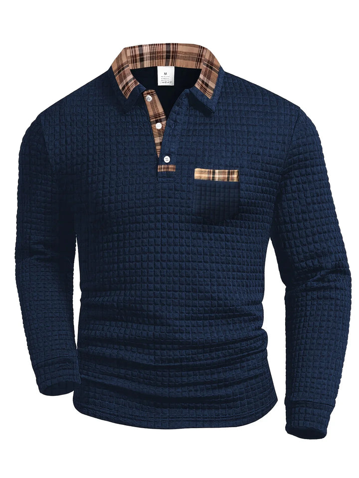 Elliot | Casual Contrast Collar Long Sleeve Shirt