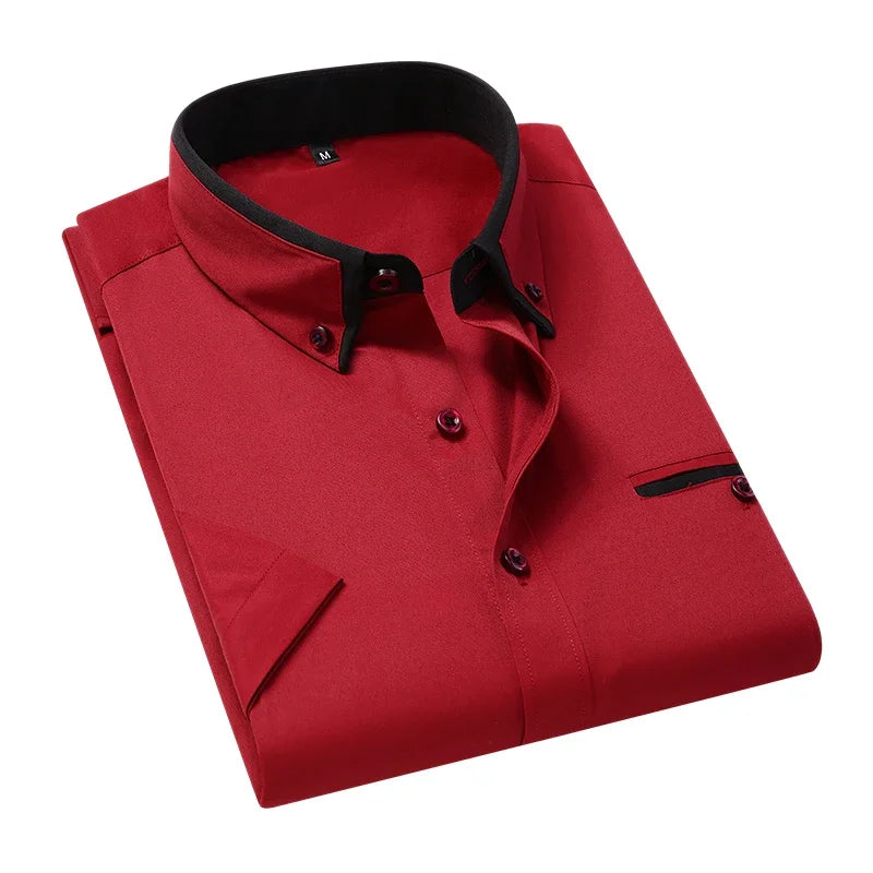 Shawn | Contrast Collar Modern Long Sleeve Shirt