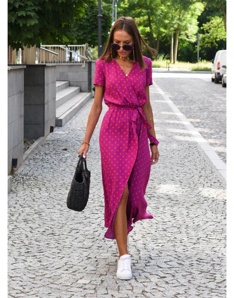 Anna | Floral Wrap Midi Dress