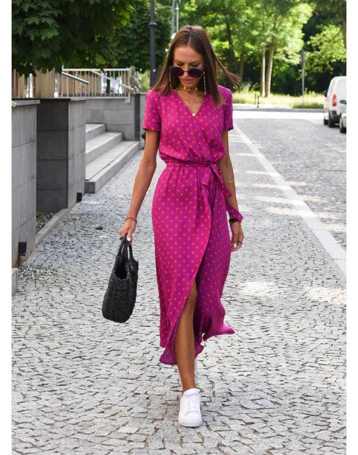 Anna | Floral Wrap Midi Dress