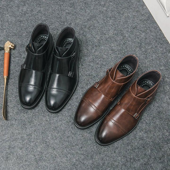 Mattias™ | Buckle Leather Boots