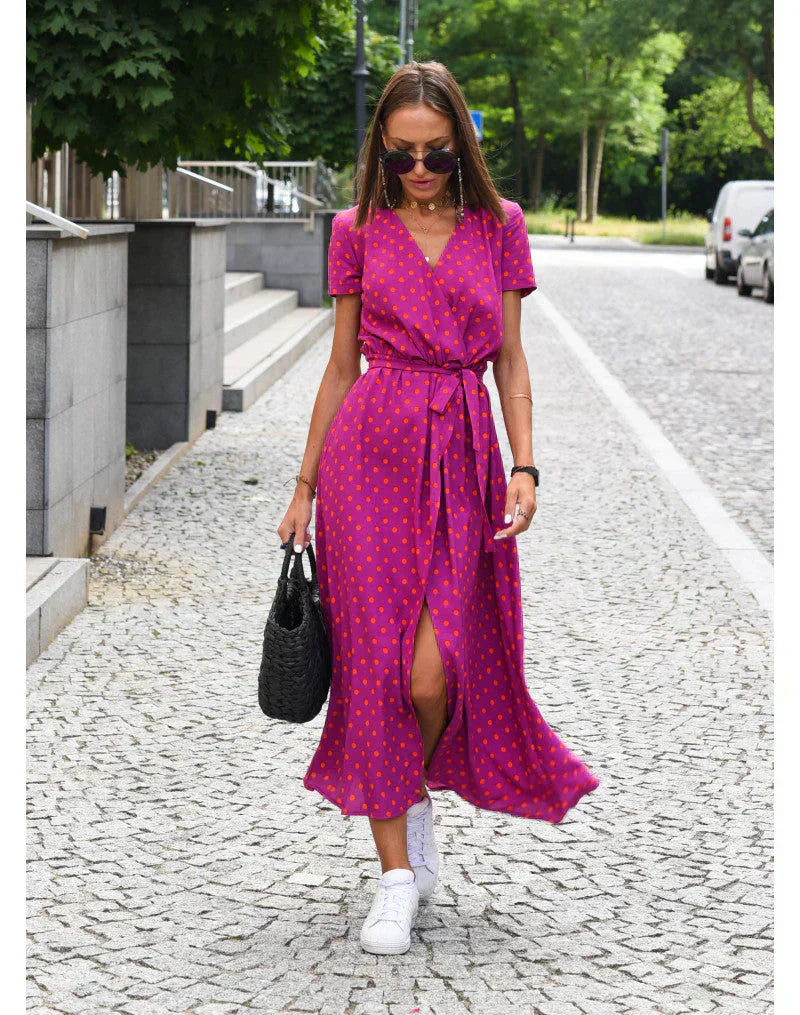 Anna | Floral Wrap Midi Dress