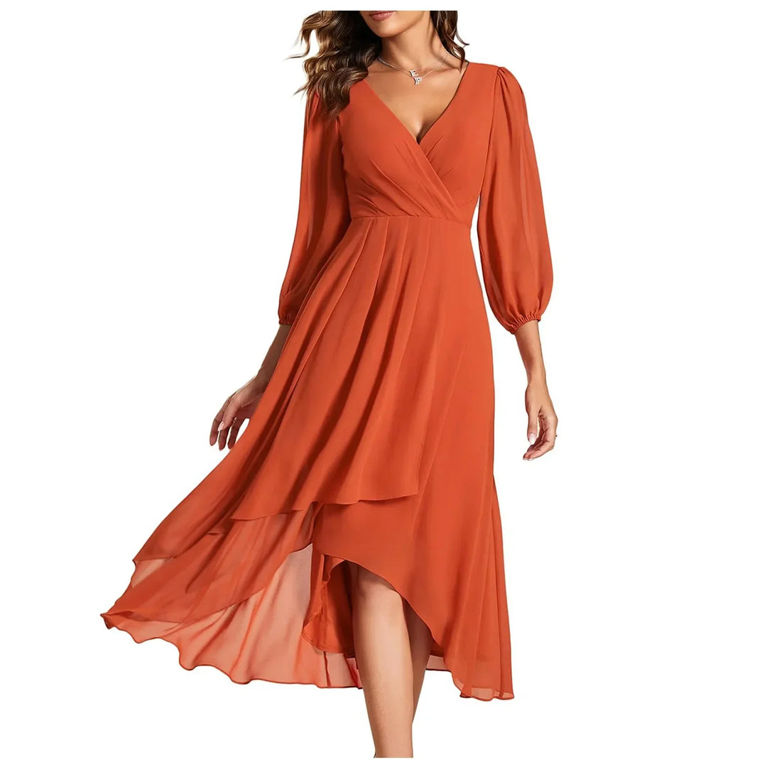 Kristina™ | Graceful Ruched High-Low Dress