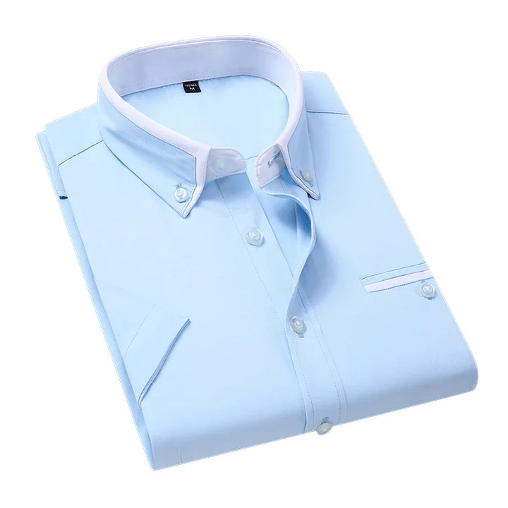 Shawn | Contrast Collar Modern Long Sleeve Shirt