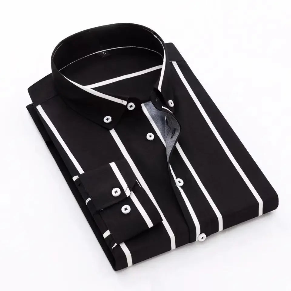 Ian | Classic Striped & Checkered Long Sleeve Shirt