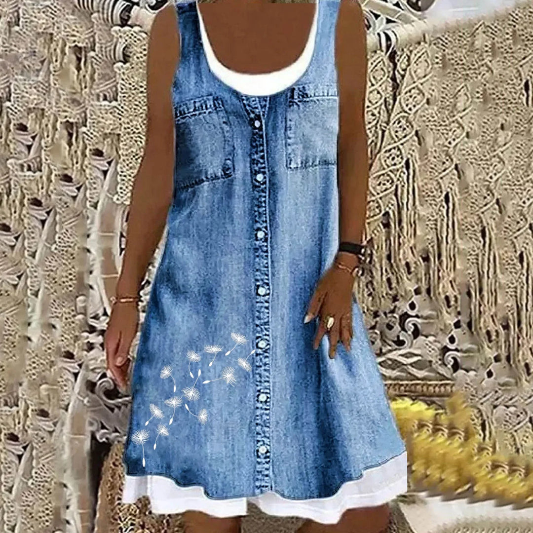 Olivia™ | Soft & Elegant Denim Dress
