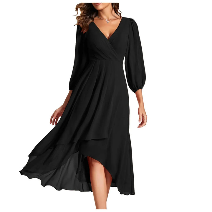 Kristina™ | Graceful Ruched High-Low Dress