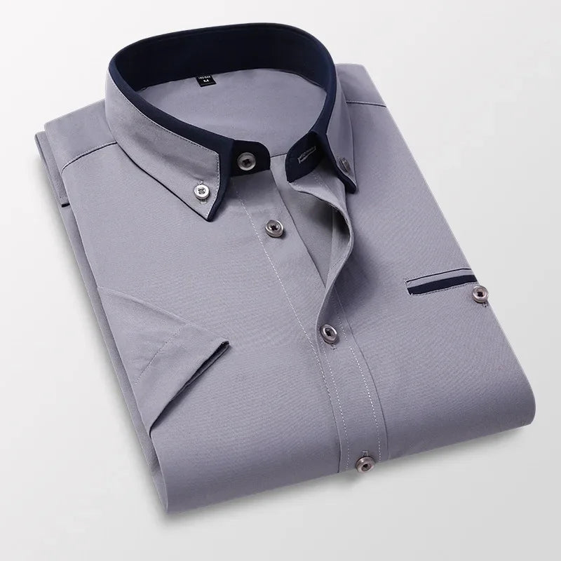Shawn | Contrast Collar Modern Long Sleeve Shirt