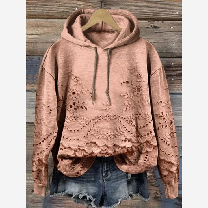 Alma | Embroidered Lace Hoodie