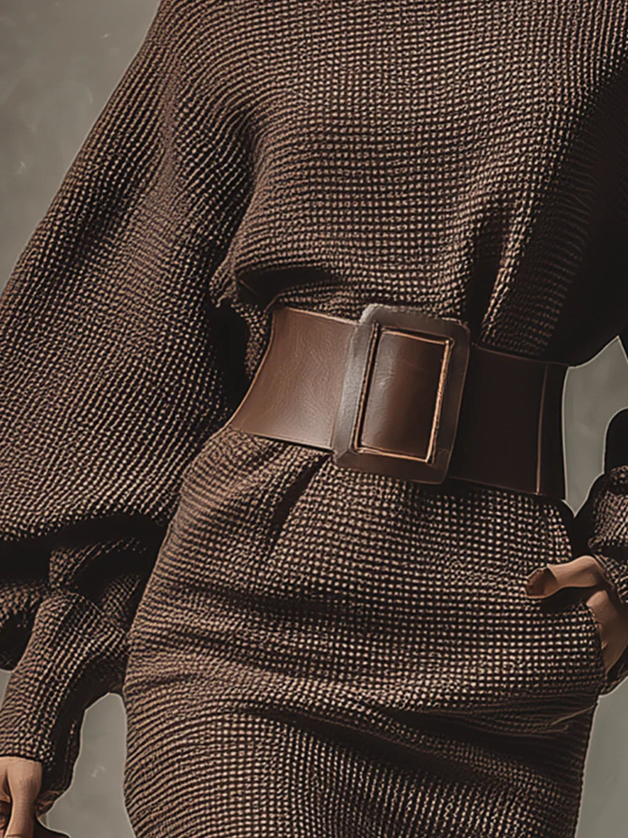 Ivette | Belted Long-Sleeve Mini Dress