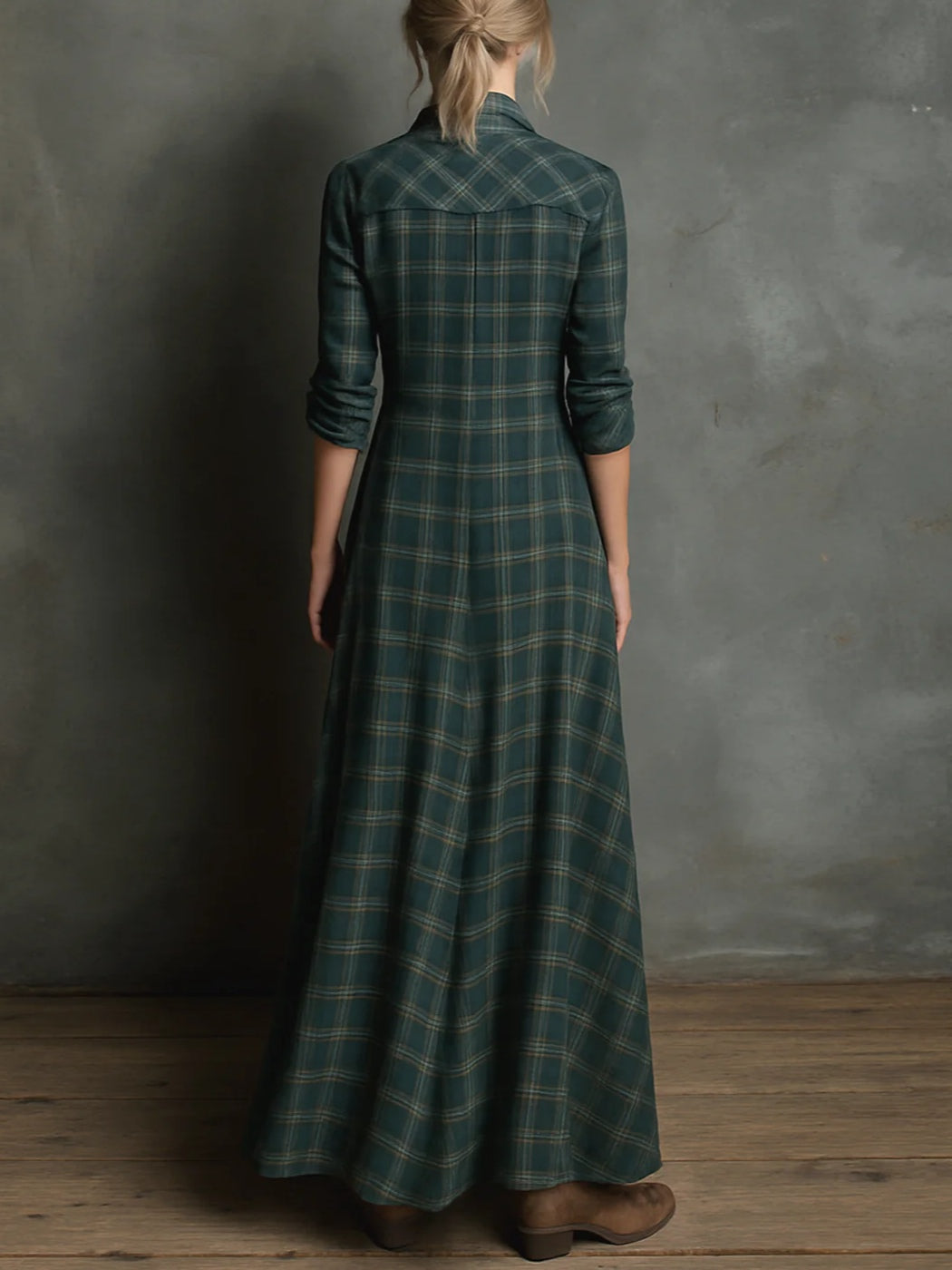 Haven | Plaid Maxi Shirt Dress