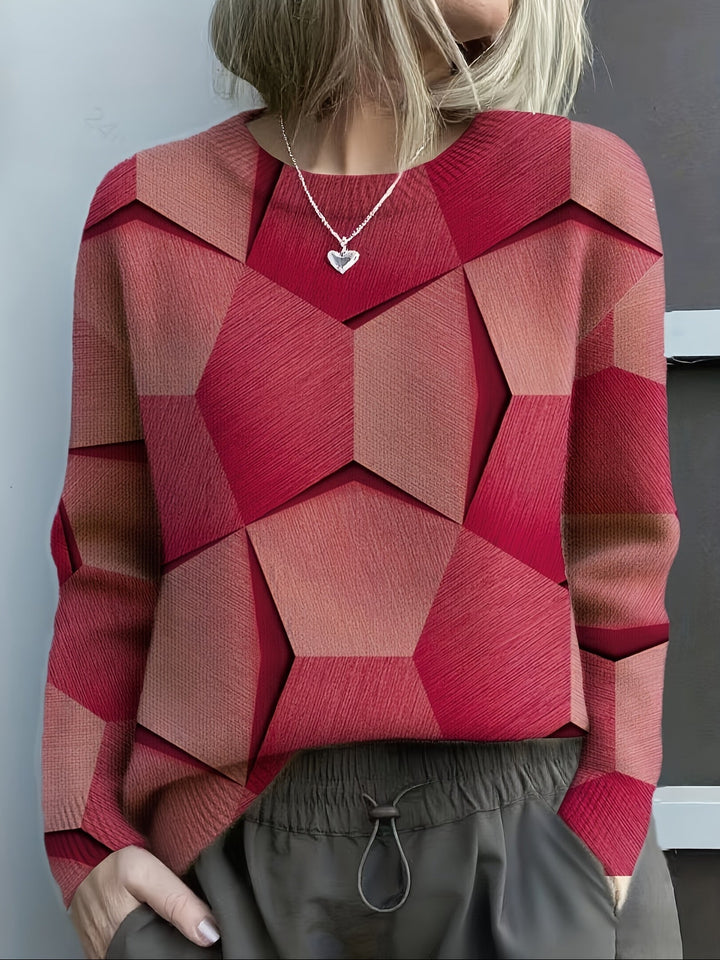 Christina | Geometric Colorblock Sweater
