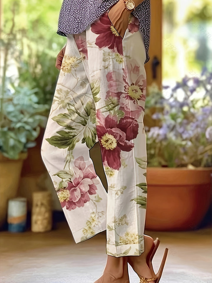 Ruby™ | Vibrant Bloom Wide-Leg Pants