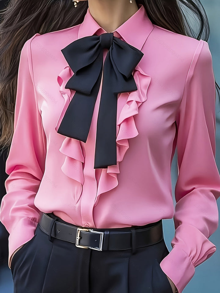Desiree | Bow-Tie Ruffle Blouse