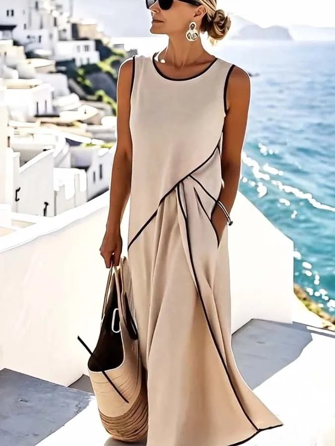 Melissa | Sleeveless Flowy Maxi Dress