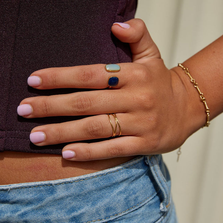Agnes | Wrap Ring with Aquamarine