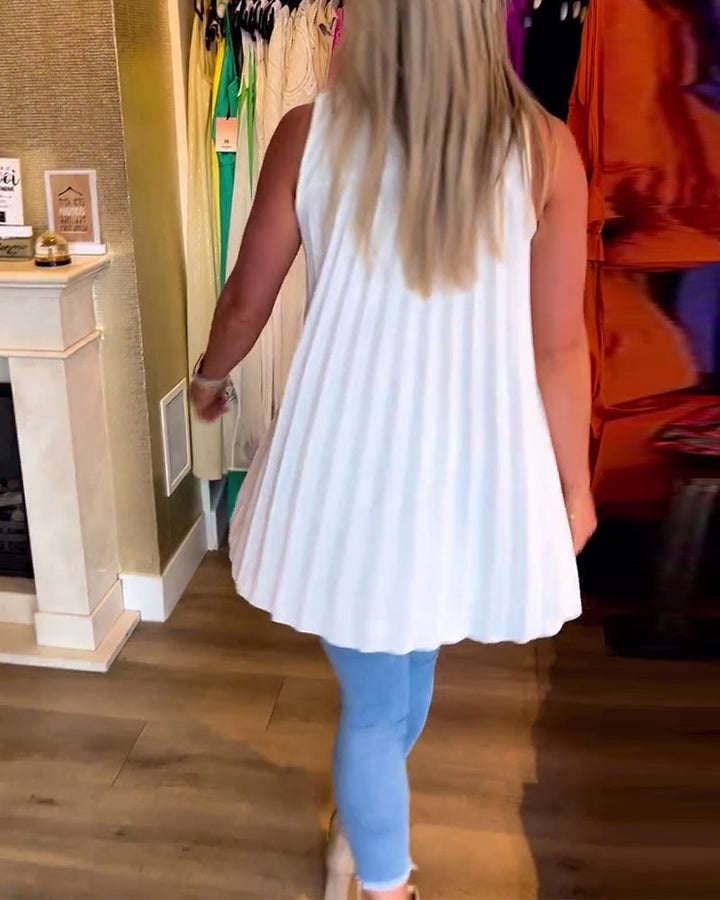 Candice | Sleeveless Collared Top