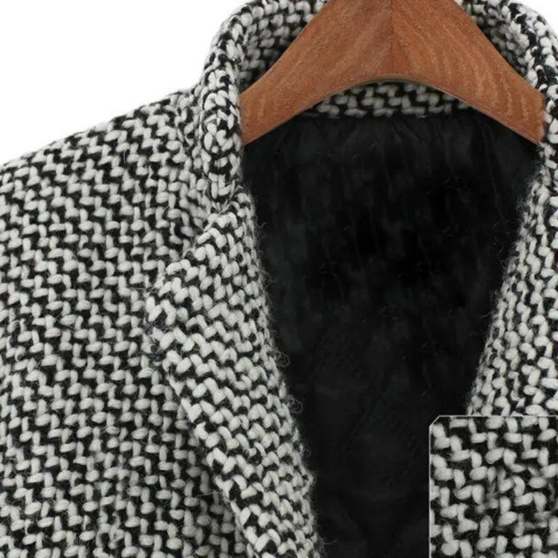 Lara | Houndstooth Long Coat