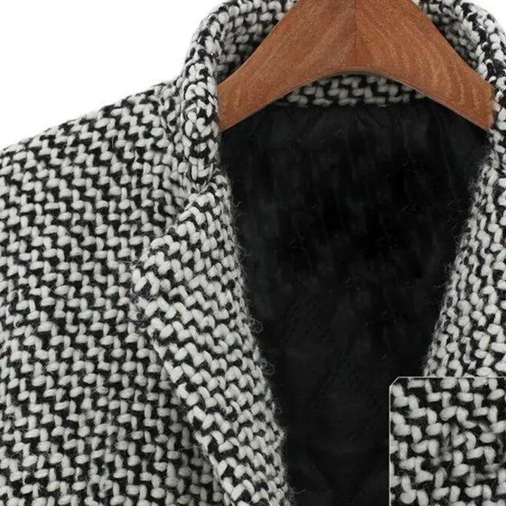 Lara | Houndstooth Long Coat