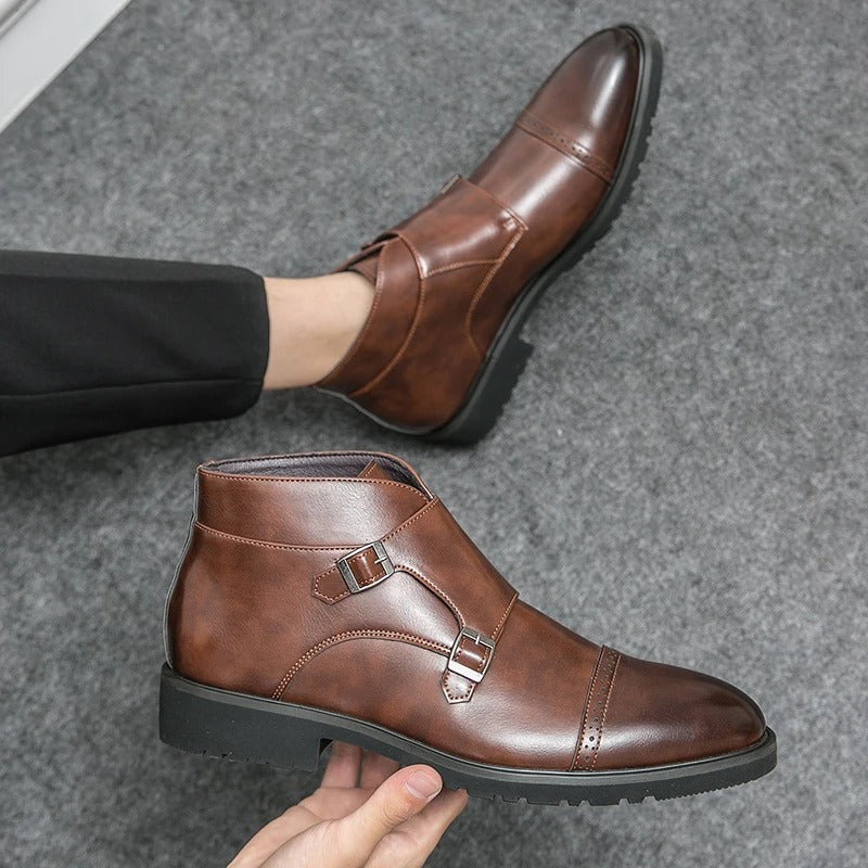 Mattias™ | Buckle Leather Boots