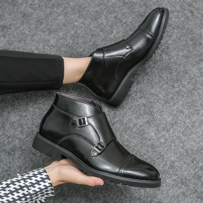 Mattias™ | Buckle Leather Boots