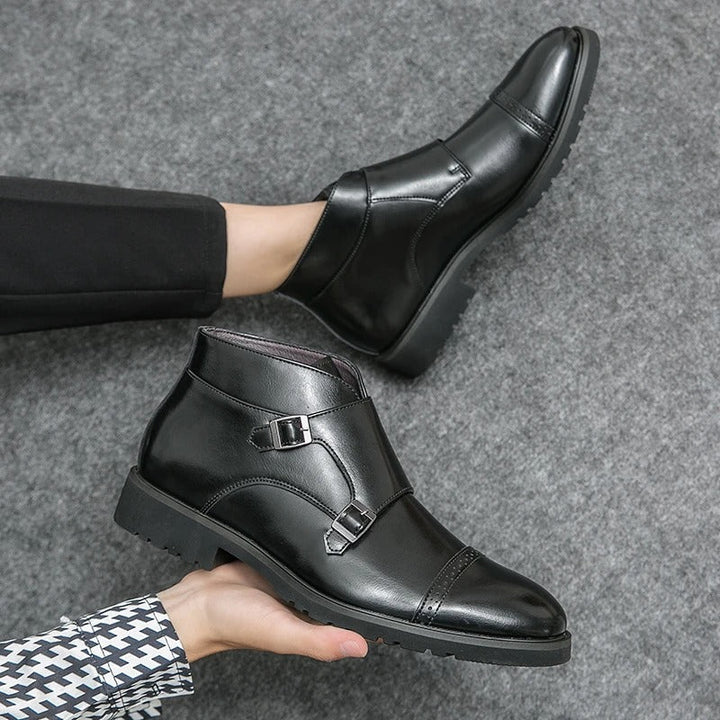 Mattias™ | Buckle Leather Boots