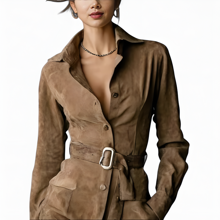 Faye™ | Camel Midi Coat Dress