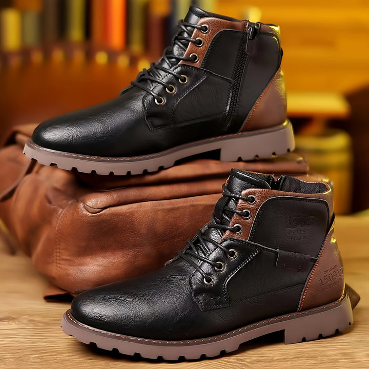 Alexander | Rugged Lace-Up Leather Boots