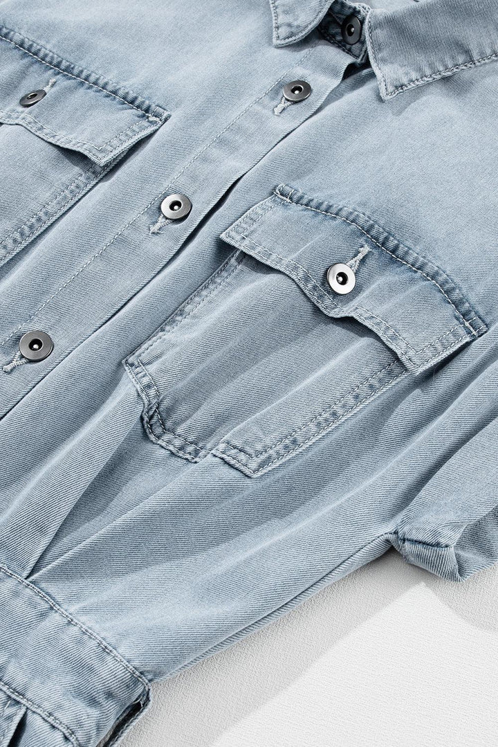 Daisy® | Elegant Denim Dress with Short Batwing Sleeves