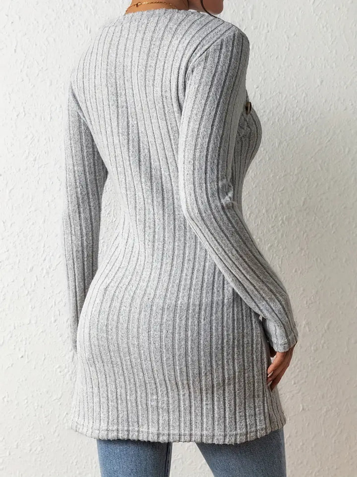 Erika | Button Detail Long Sleeve Top