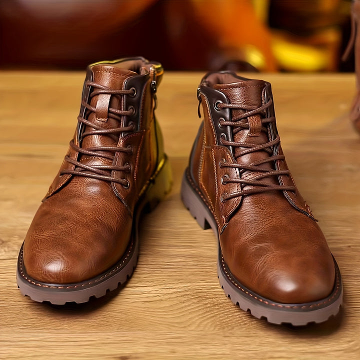 Alexander | Rugged Lace-Up Leather Boots
